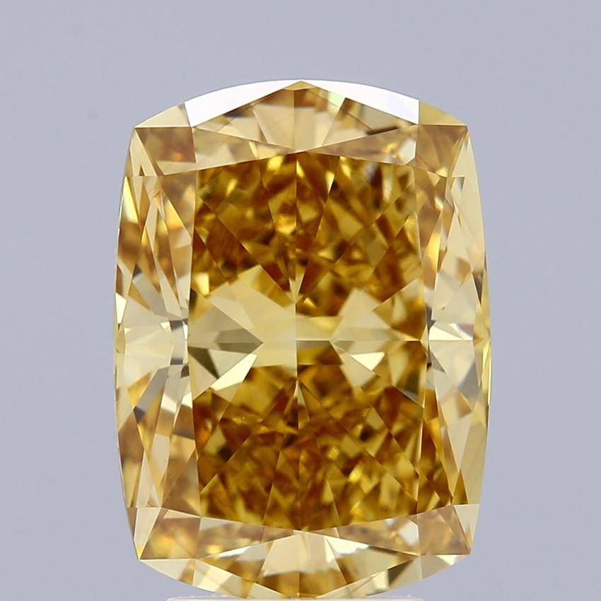 5.08 Ct. Fancy Intense Yellow Cushion Lab Grown Diamond