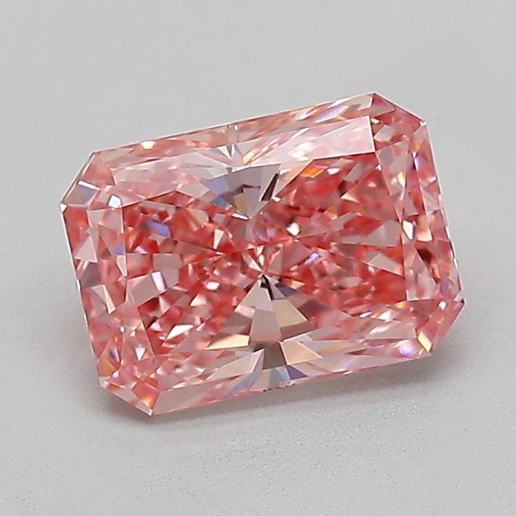 1.51 Ct. Fancy Vivid  Pink Radiant Lab Grown Diamond
