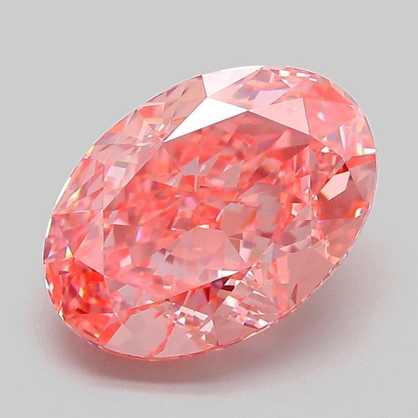 4.05 Ct. Fancy Vivid Pink Oval Lab Grown Diamond