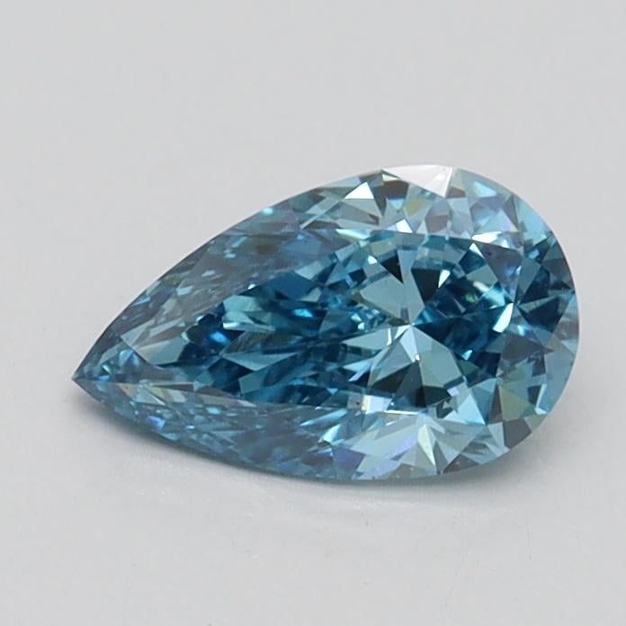 0.60 Ct. Fancy Vivid Blue Pear Lab Grown Diamond