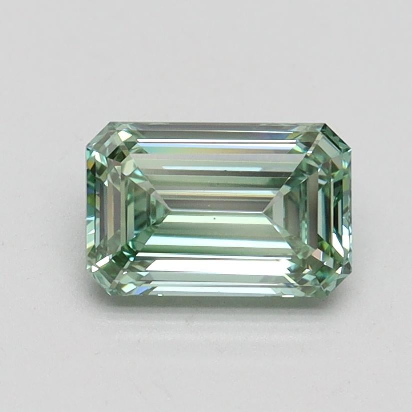 1.01 Ct. Fancy Intense Pacific Green Emerald Lab Grown Diamond