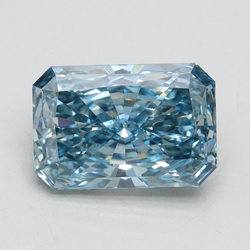 1.45 Ct. Fancy Vivid Blue Radiant Lab Grown Diamond