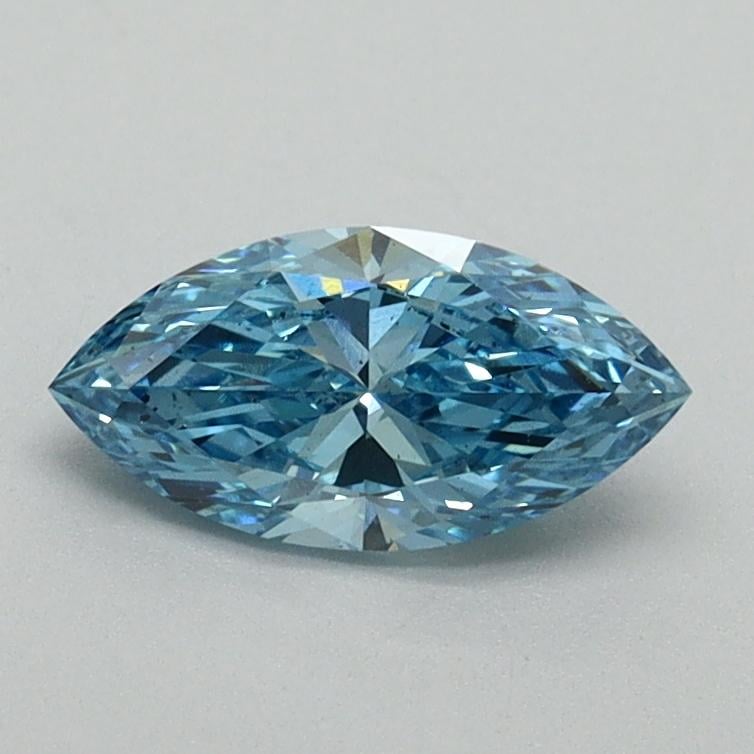 0.63 Ct. Fancy Vivid Blue Marquise Lab Grown Diamond