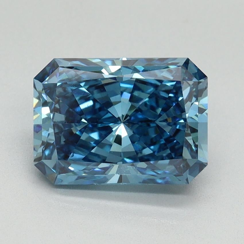 2.01 Ct. Fancy Vivid Blue Radiant Lab Grown Diamond