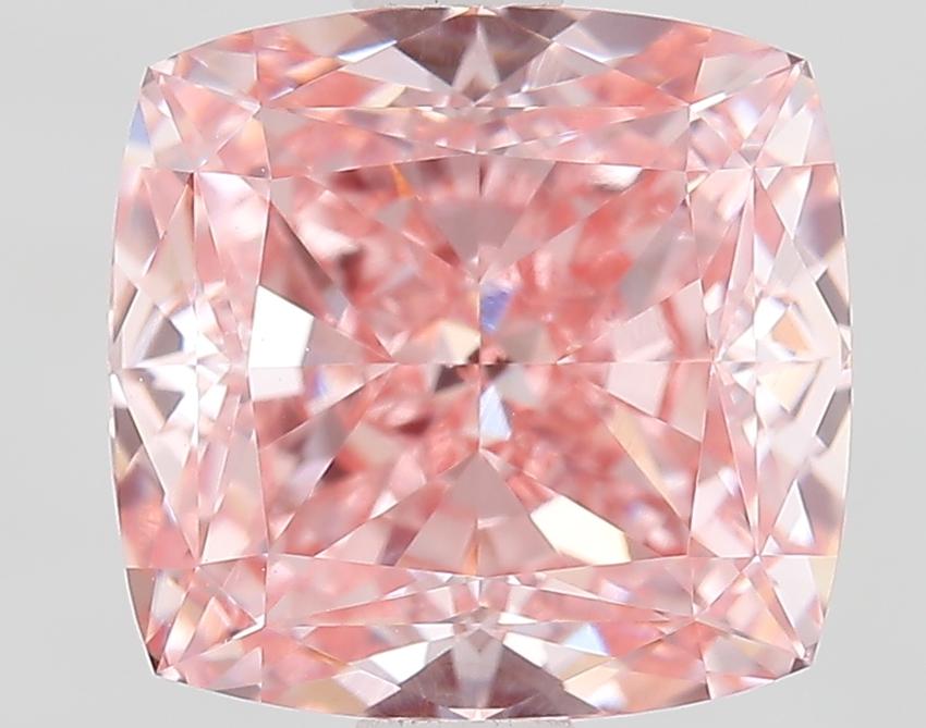 2.10 Ct. Fancy Vivid Pink Cushion Lab Grown Diamond