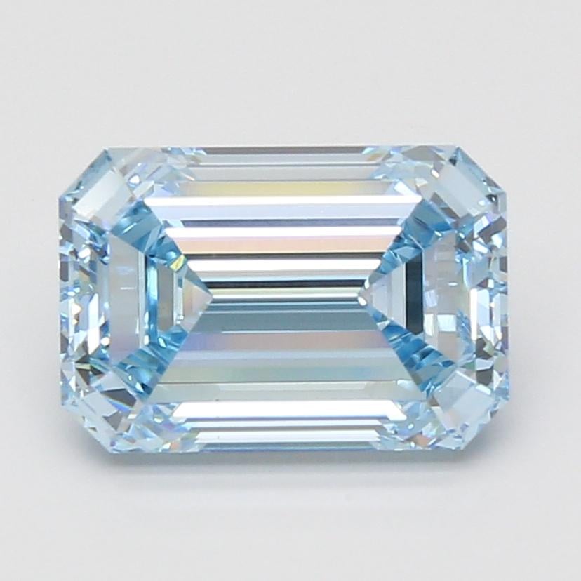 4.10 Ct. Fancy Intense Blue Emerald Lab Grown Diamond