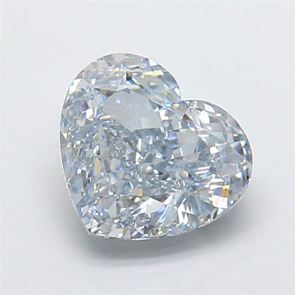 3.01 Ct. Fancy Intense Blue Heart Lab Grown Diamond