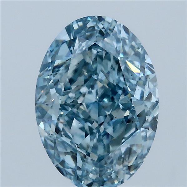 2.04 Ct. Fancy Vivid Blue Oval Lab Grown Diamond