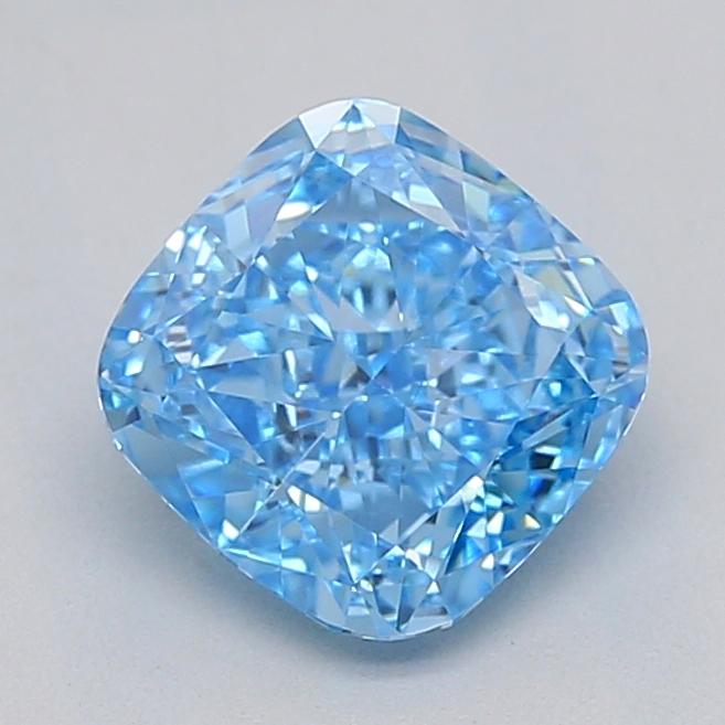 1.01 Ct. Fancy Vivid  Blue Cushion Lab Grown Diamond