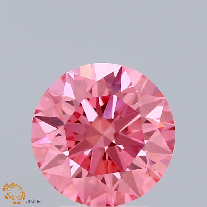 2.15 Ct. Fancy Vivid Pink Round Lab Grown Diamond