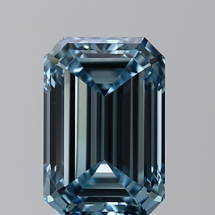2.01 Ct. Fancy Intense Blue Emerald Lab Grown Diamond