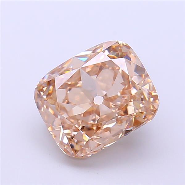 3.06 Ct. Light Brown Cushion Lab Grown Diamond