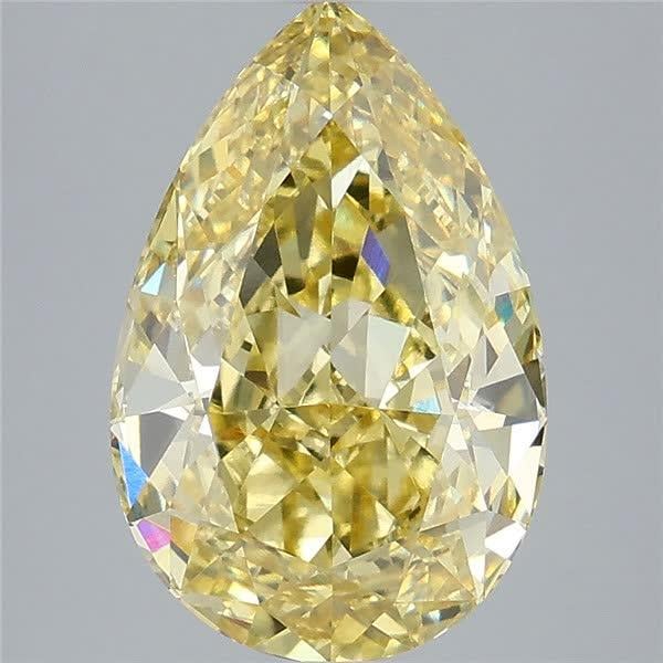 5.06 Ct. Fancy Intense Yellow Pear Lab Grown Diamond