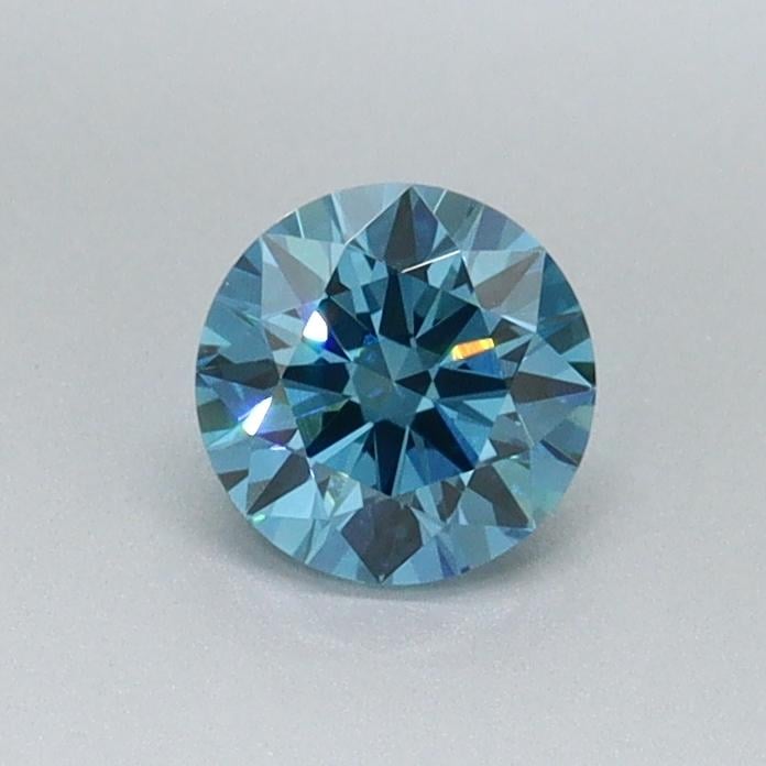 0.43 Ct. Fancy Vivid Malibu Blue Round Lab Grown Diamond
