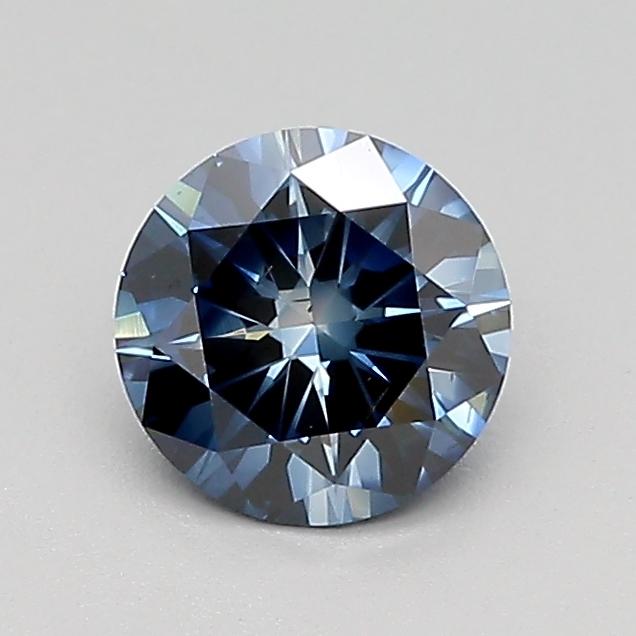 0.6 Ct. Fancy Deep Blue Round Lab Grown Diamond