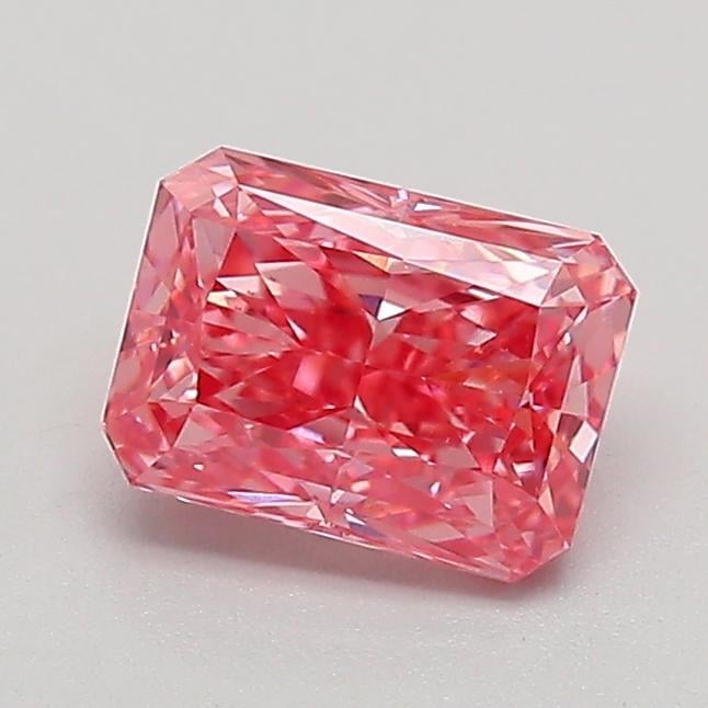 0.96 Ct. Fancy Vivid Pink Radiant Lab Grown Diamond