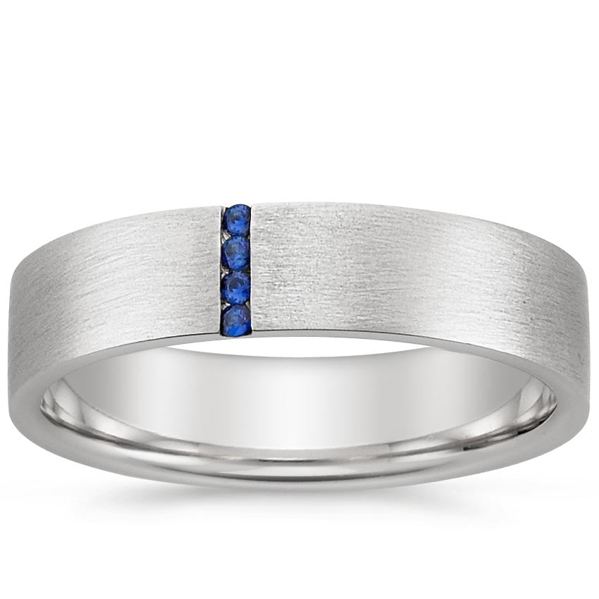 Horizon Sapphire Wedding Ring in Platinum