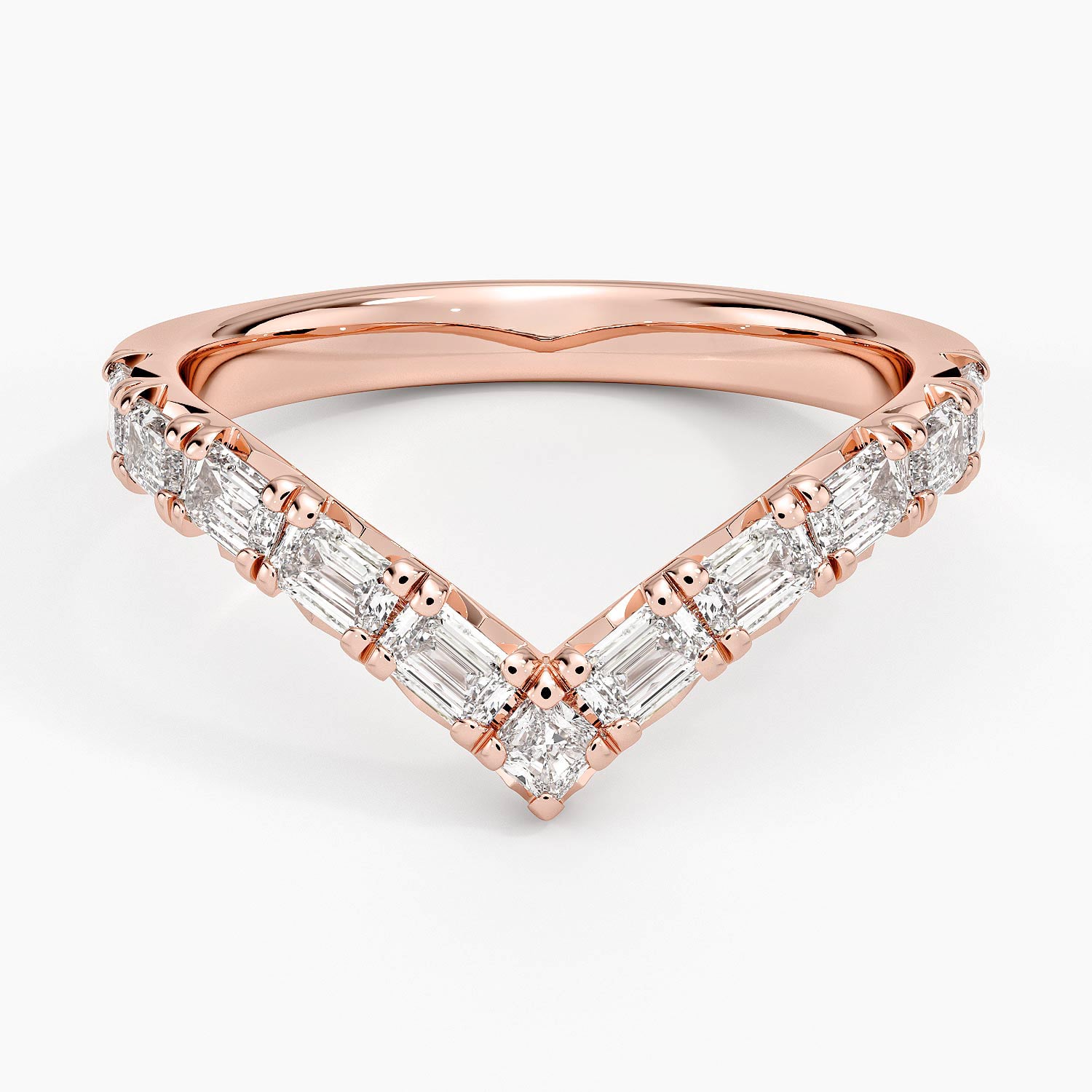 Rose gold diamond engagement ring with surprise diamond details
