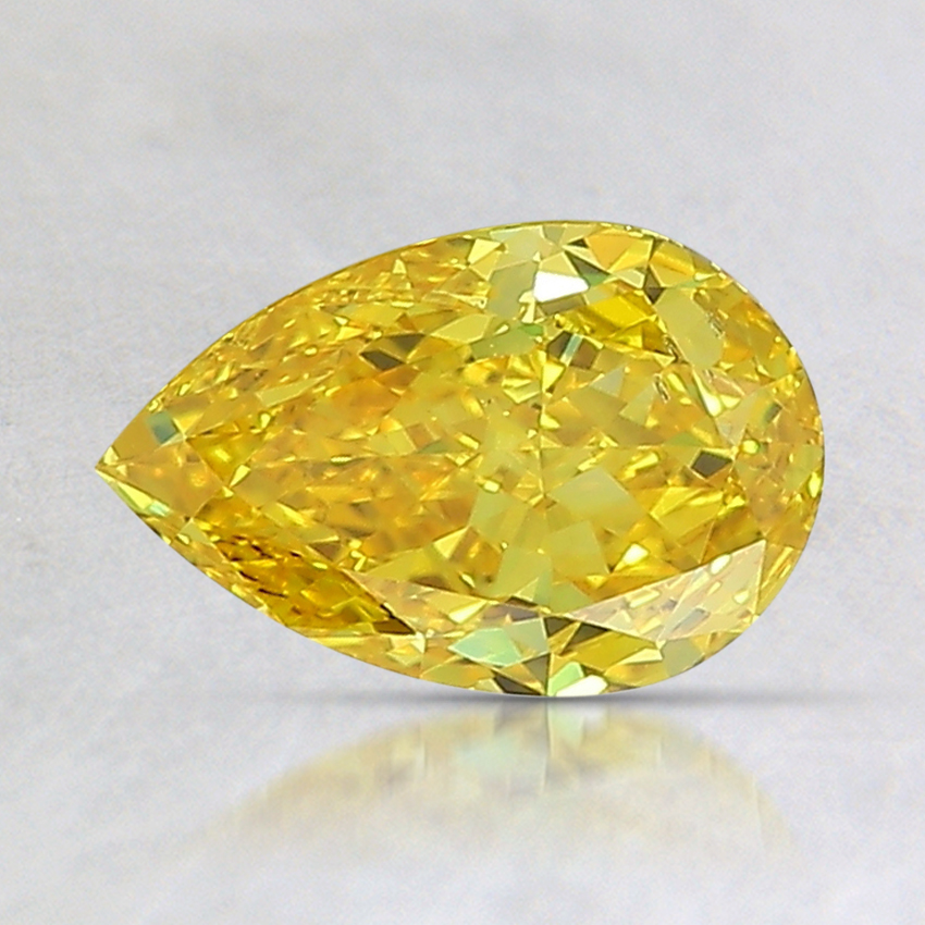 1.15 Ct. Fancy Vivid Yellow Pear Lab Grown Diamond