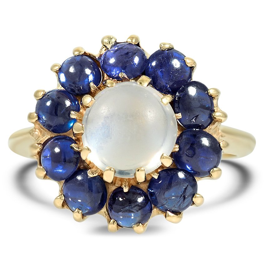 Retro Moonstone Cocktail Ring