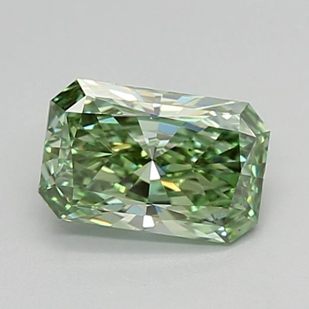 1.14 Ct. Fancy Vivid Green Radiant Lab Grown Diamond