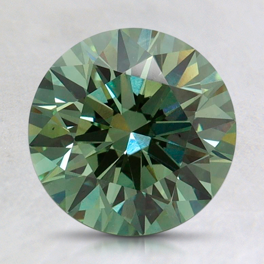 2.1 Ct. Fancy Vivid Pacific Green Round Lab Grown Diamond