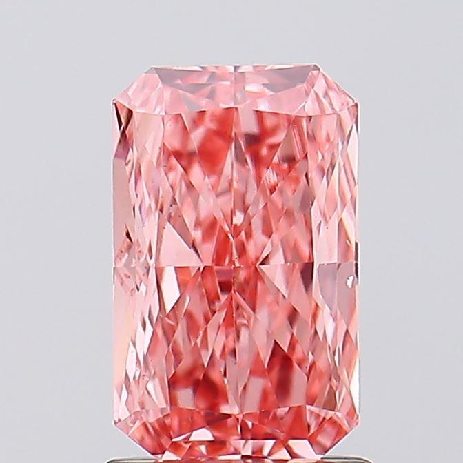 1.51 Ct. Fancy Vivid Pink Radiant Lab Grown Diamond