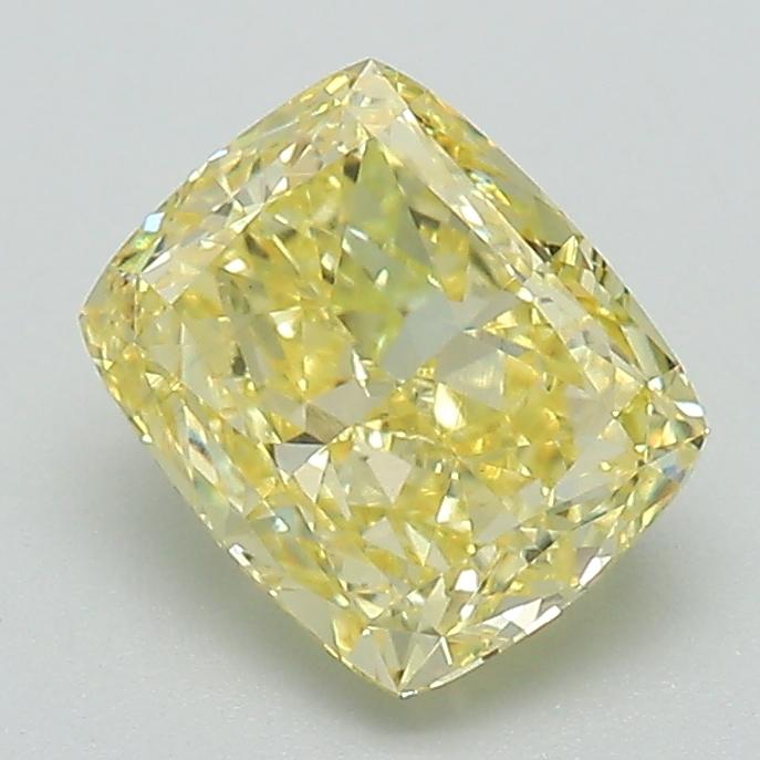 1.62 Ct. Fancy Intense Yellow Cushion Lab Grown Diamond