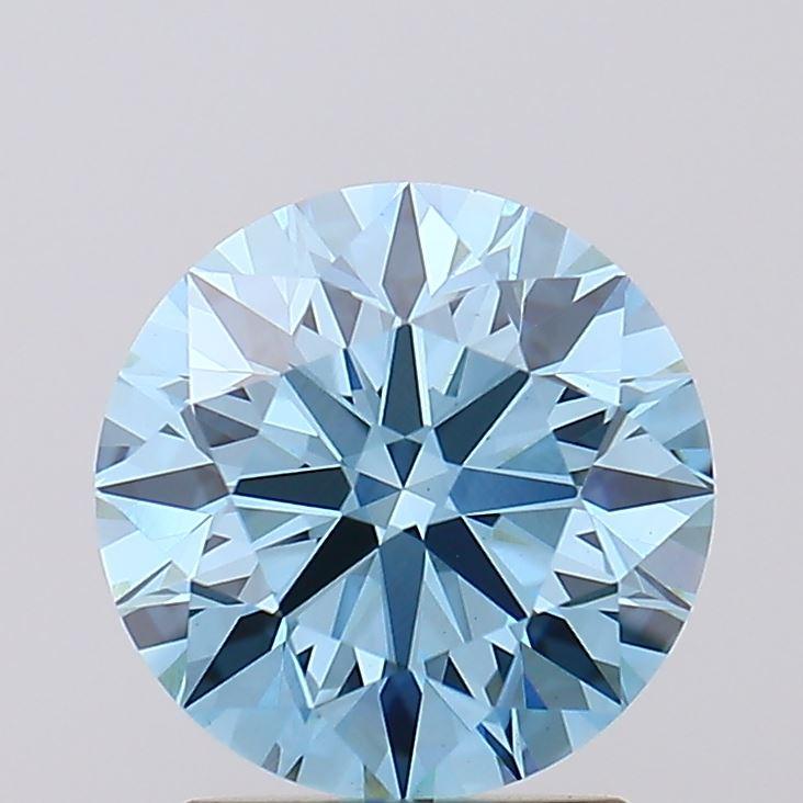 2.04 Ct. Fancy Vivid Blue Round Lab Grown Diamond