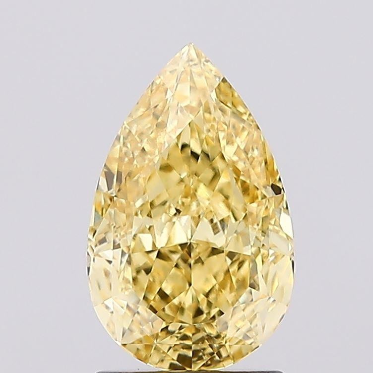 1.71 Ct. Fancy Vivid Yellow Pear Lab Grown Diamond