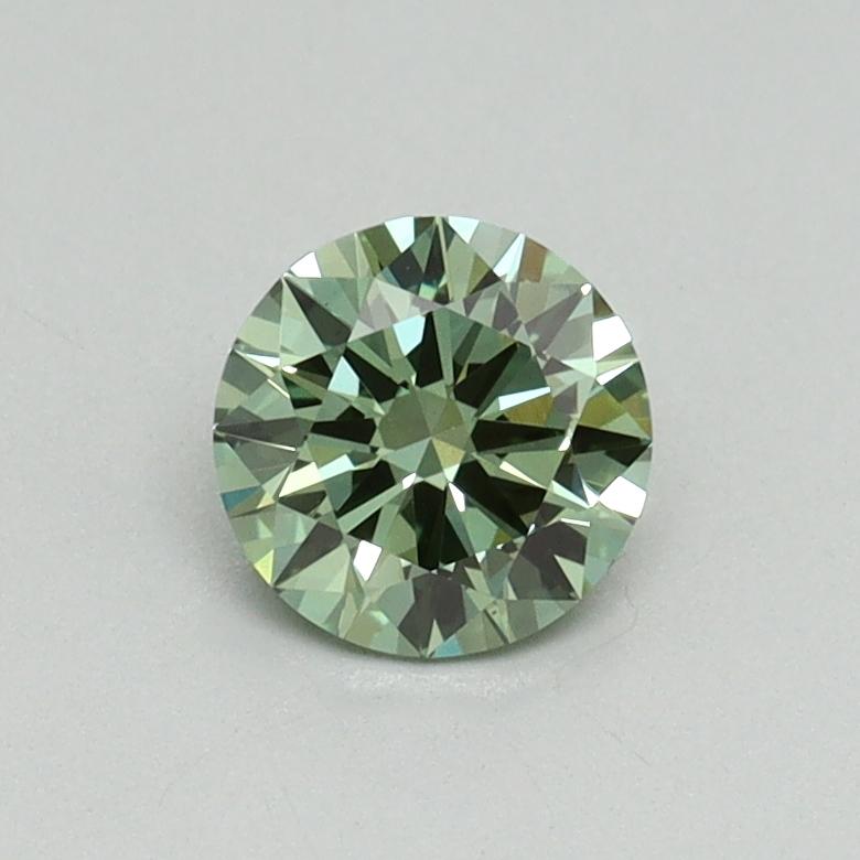 0.56 Ct. Fancy Vivid Green Round Lab Grown Diamond