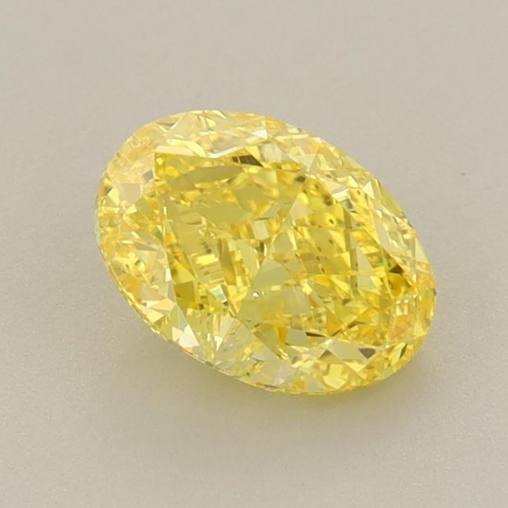 1.03 Ct. Fancy Vivid  Yellow Oval Lab Grown Diamond
