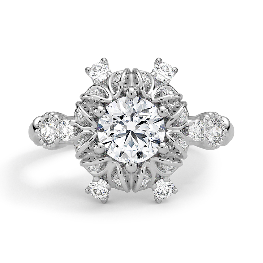 Custom Cluster Halo Diamond Ring