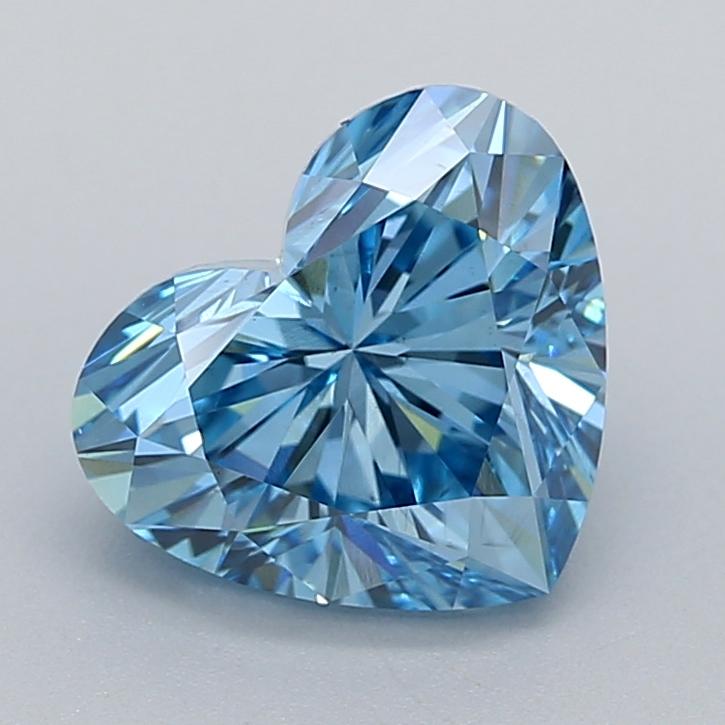2.01 Ct. Fancy Vivid  Blue Heart Lab Grown Diamond