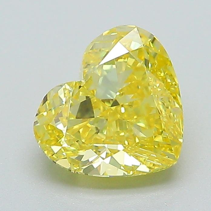 1.55 Ct. Fancy Vivid Yellow Heart Lab Grown Diamond
