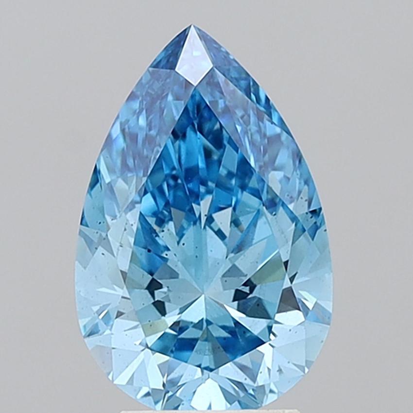 3.25 Ct. Fancy Vivid Blue Pear Lab Grown Diamond