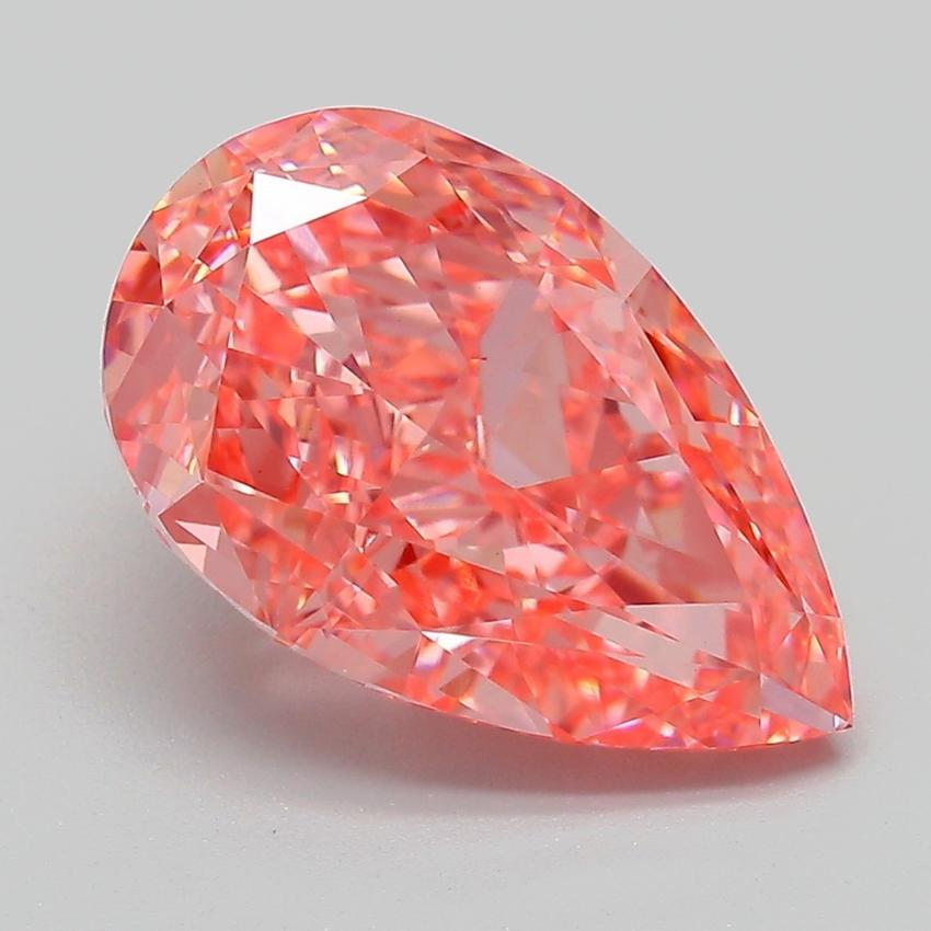 5.17 Ct. Fancy Vivid Pink Pear Lab Grown Diamond