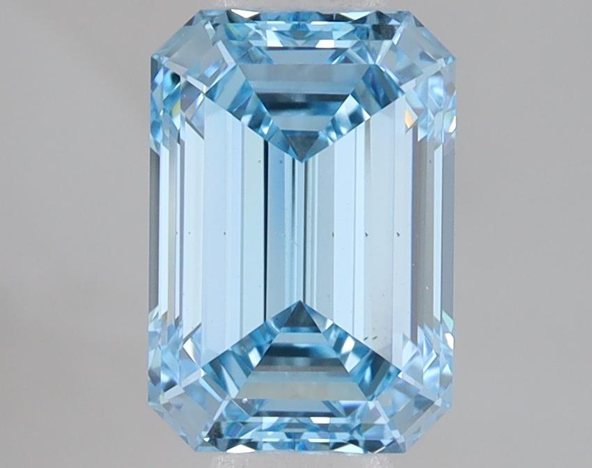 2.10 Ct. Fancy Vivid Blue Emerald Lab Grown Diamond