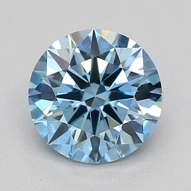 0.51 Ct. Fancy Vivid  Blue Round Lab Grown Diamond