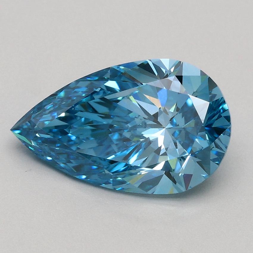 1.70 Ct. Fancy Vivid Blue Pear Lab Grown Diamond