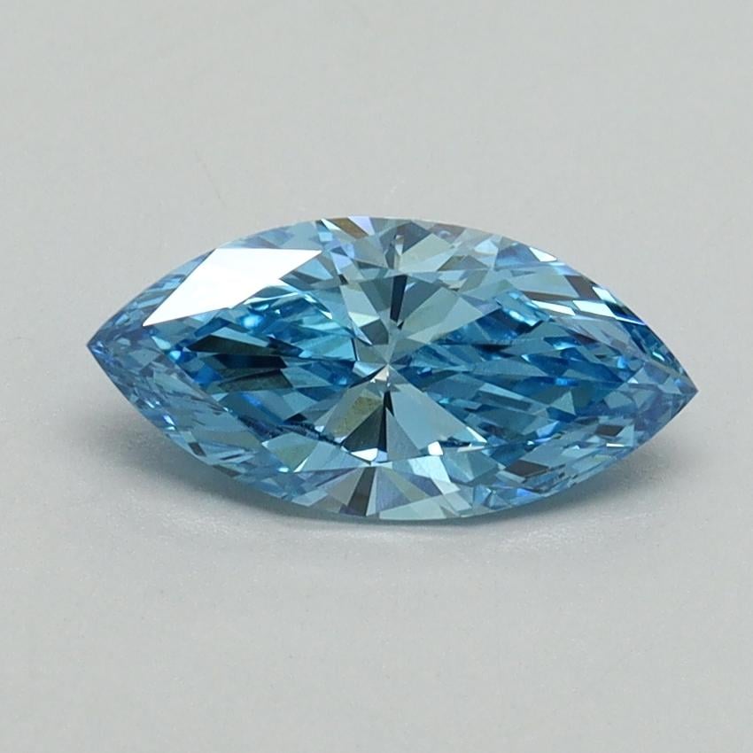 0.80 Ct. Fancy Vivid Blue Marquise Lab Grown Diamond