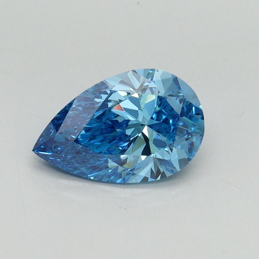 1.06 Ct. Fancy Vivid Blue Pear Lab Grown Diamond