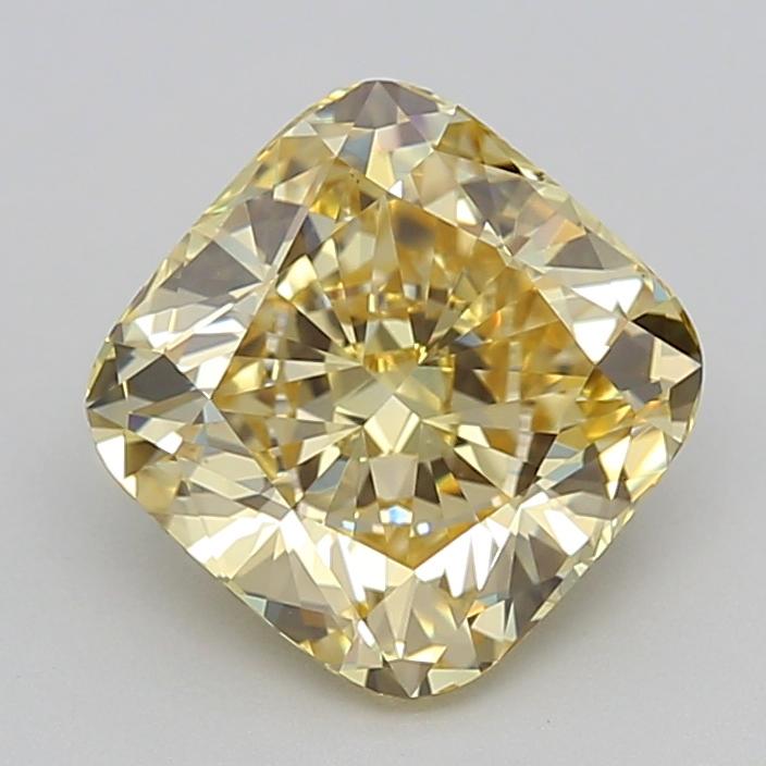 2.76 Ct. Fancy Yellow Cushion Lab Grown Diamond