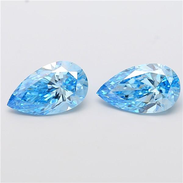 5.09 Ct. Fancy Vivid Blue Pear Lab Grown Diamond