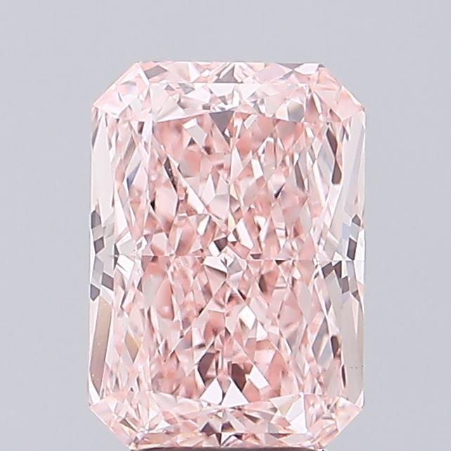3.52 Ct. Fancy Vivid Pink Radiant Lab Grown Diamond