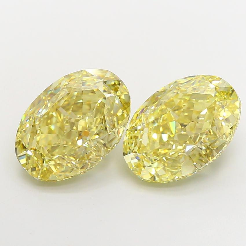 8.07 Ct. Fancy Yellow Oval Lab Grown Diamond