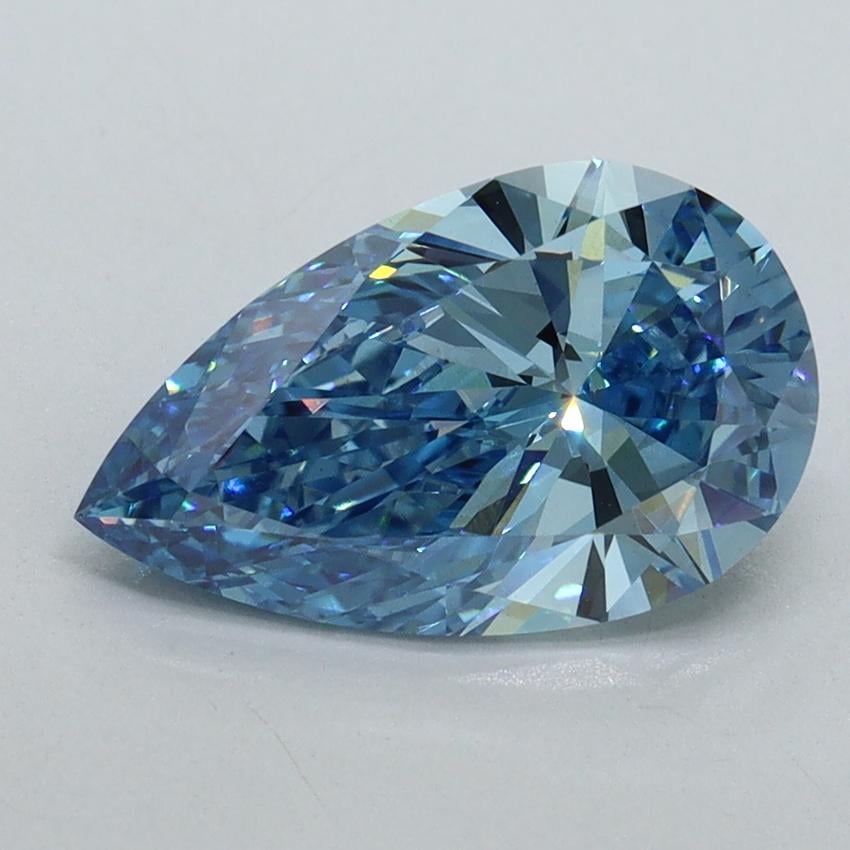 2.08 Ct. Fancy Vivid Malibu Blue Pear Lab Grown Diamond