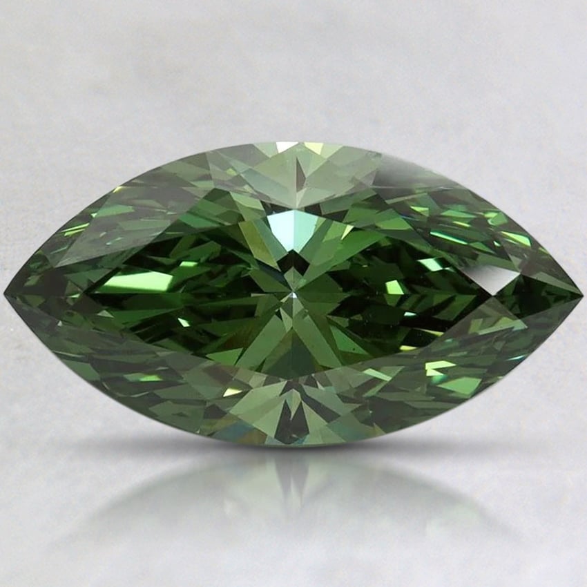 4.01 Ct. Fancy Vivid Green Marquise Lab Grown Diamond