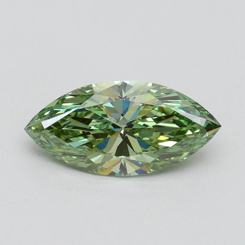 1.00 Ct. Fancy Vivid Green Marquise Lab Grown Diamond