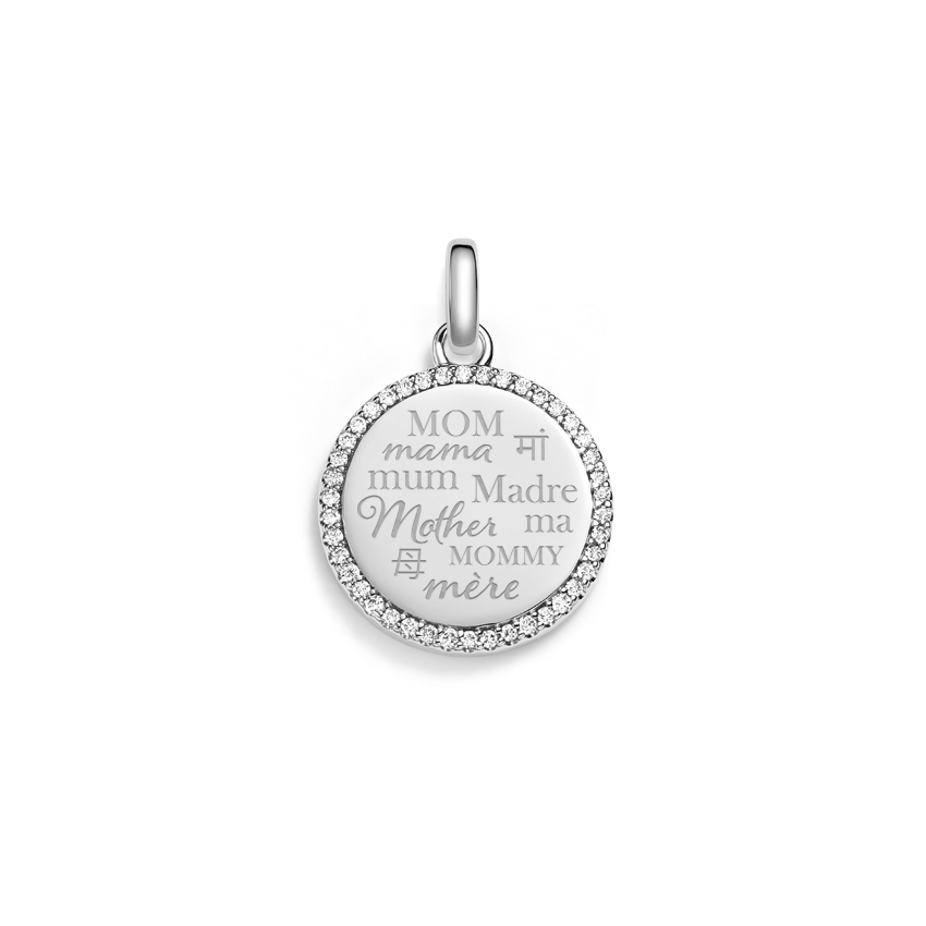 Engraved Mothers of the World Diamond Disc Charm - Brilliant Earth